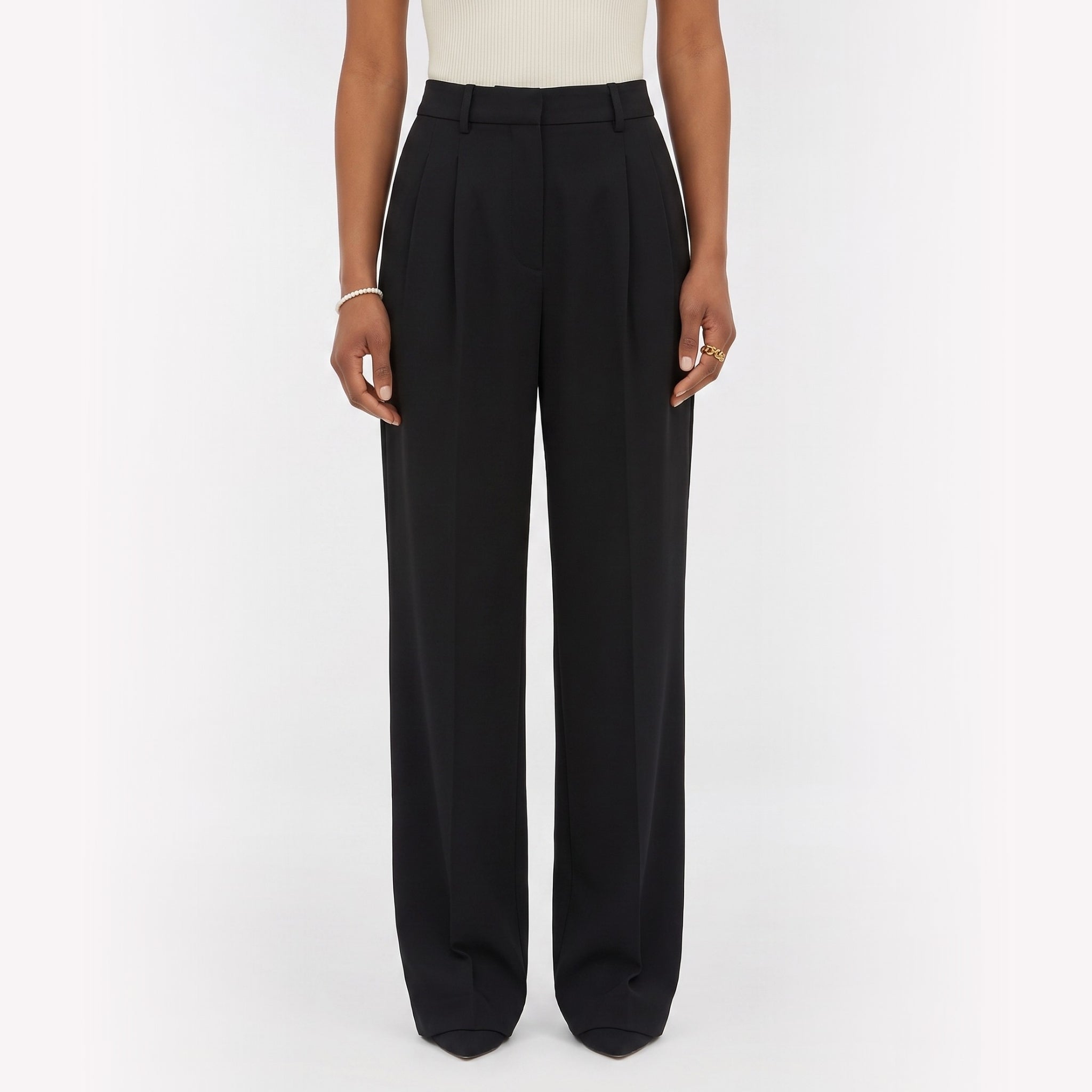 Women's High-Waist Trousers Tailored Wide-Leg Fit