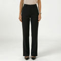 Women's Tailored Trousers Mid-Rise Flat-Front Straight Fit