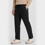 Men's Linen Trousers Drawstring Straight Fit