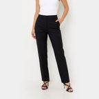 Women's High Waist Trousers Front Seam Tailored Fit