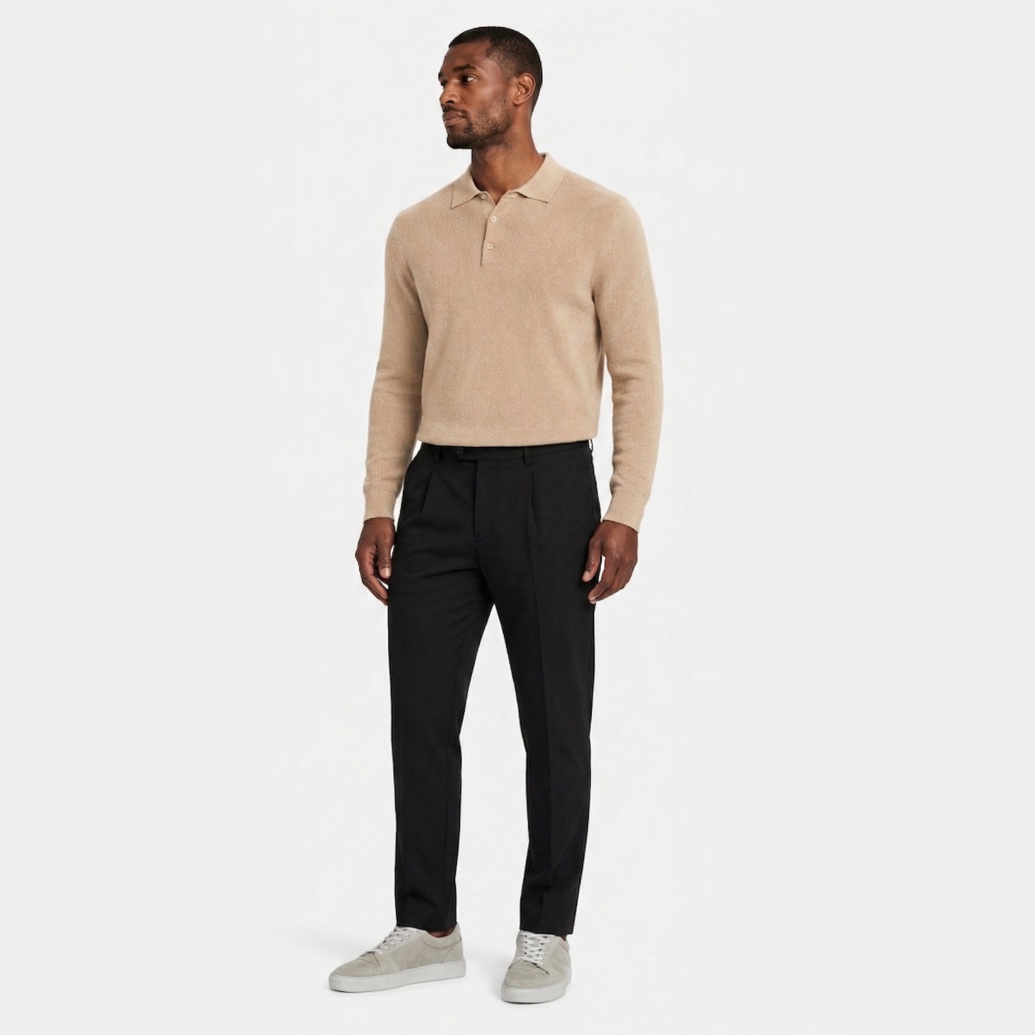 Men's Single-Pleat Trousers Tapered Fit