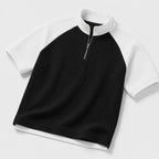 Men's Waffle jumper Quarter-Zip Colour Block Regular Fit