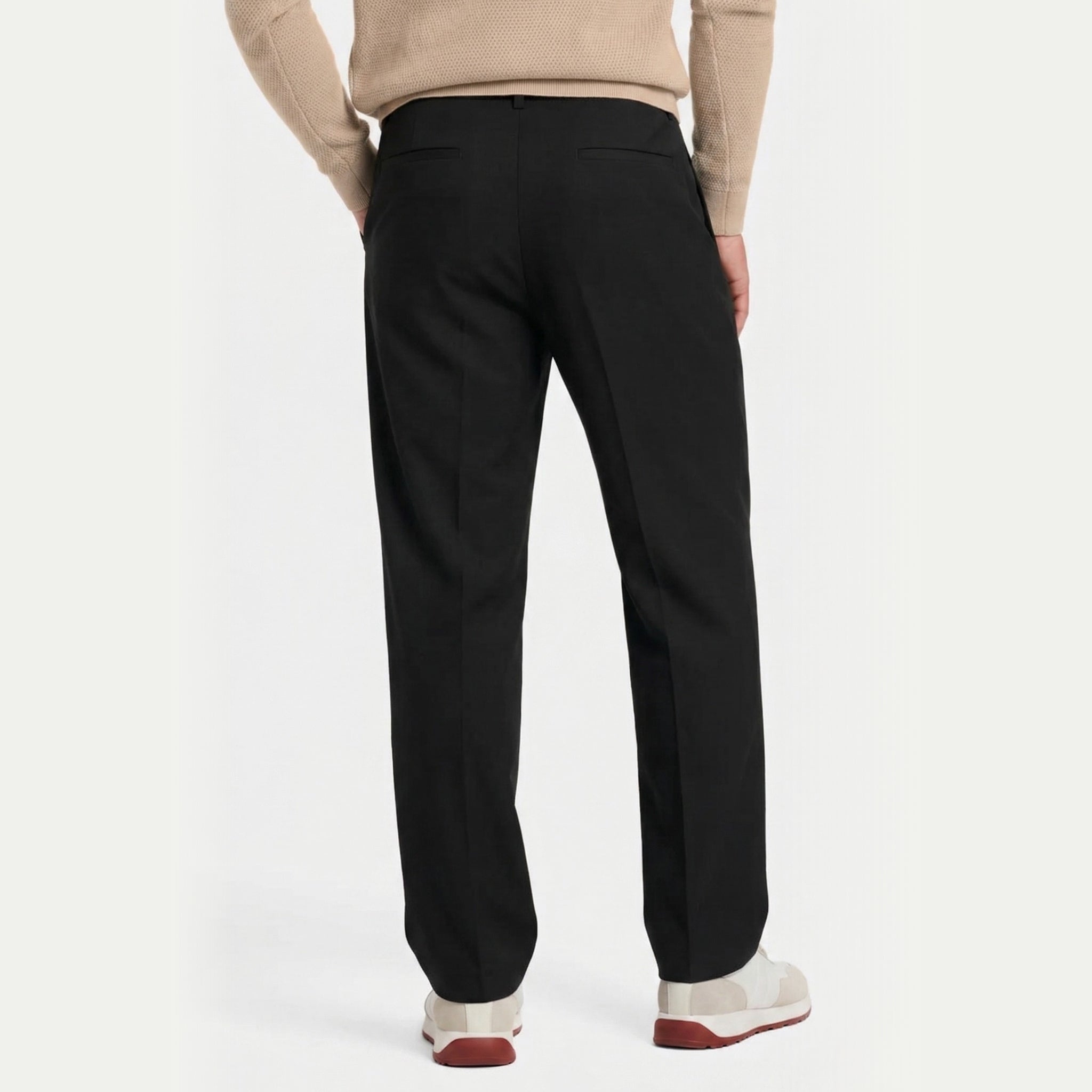 Men's Pleated Trousers Wide-Leg Tailored Relaxed Fit