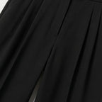 Women's High-Waist Trousers Double-Pleat Wide-Leg Fit
