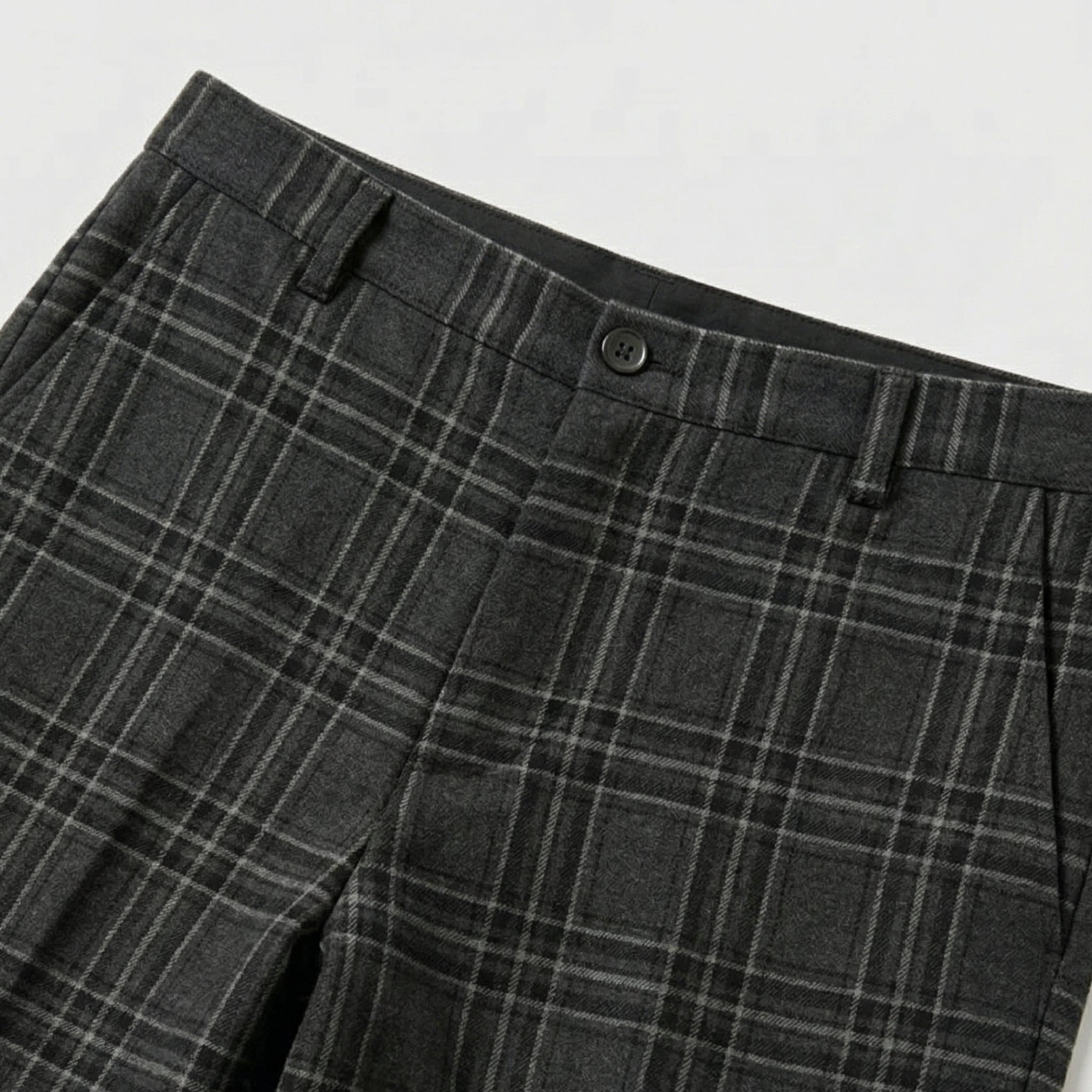 Men's Check Trousers Tailored Slim Fit