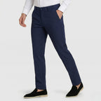 Men's Chino Trousers Flat-Front Stretch Slim Fit