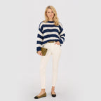 Women's Knit Jumper Striped Oversized Fit