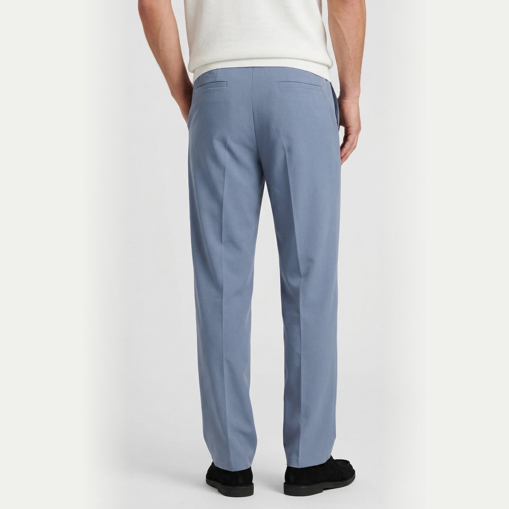 Men's Pleated Trousers Wide-Leg Tailored Relaxed Fit
