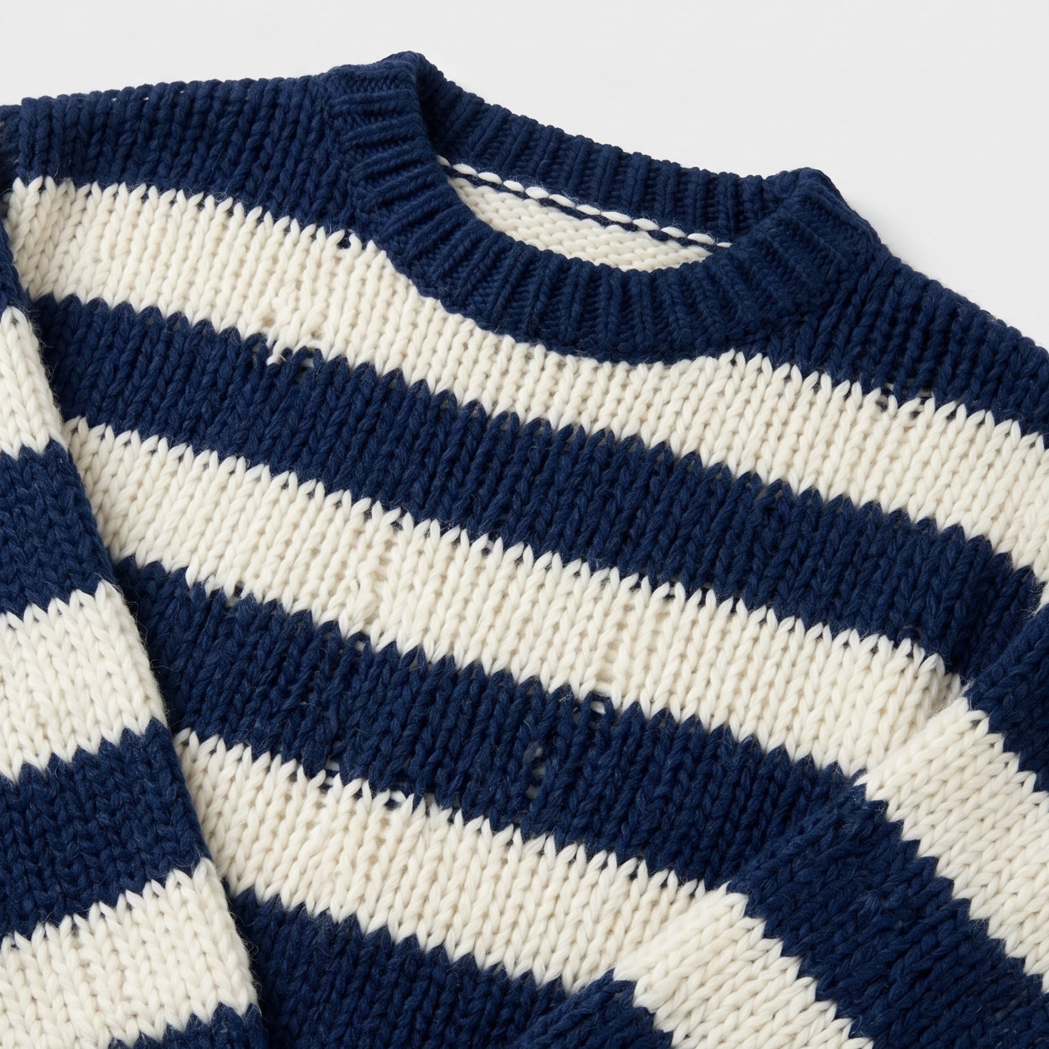 Women's Knit Jumper Striped Oversized Fit