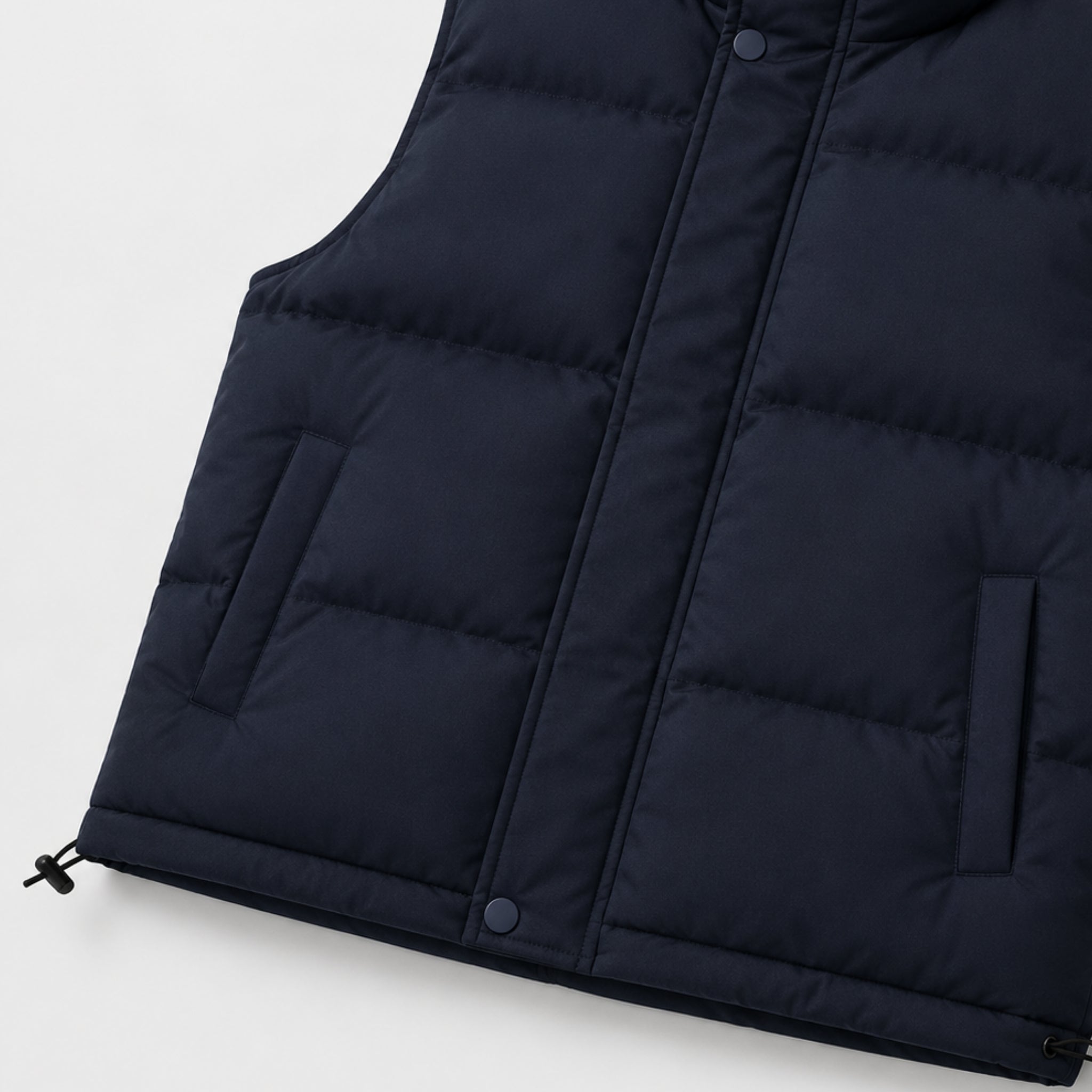 Men's Puffer Gilet Funnel Neck Snap Button Zip-Up Regular Fit
