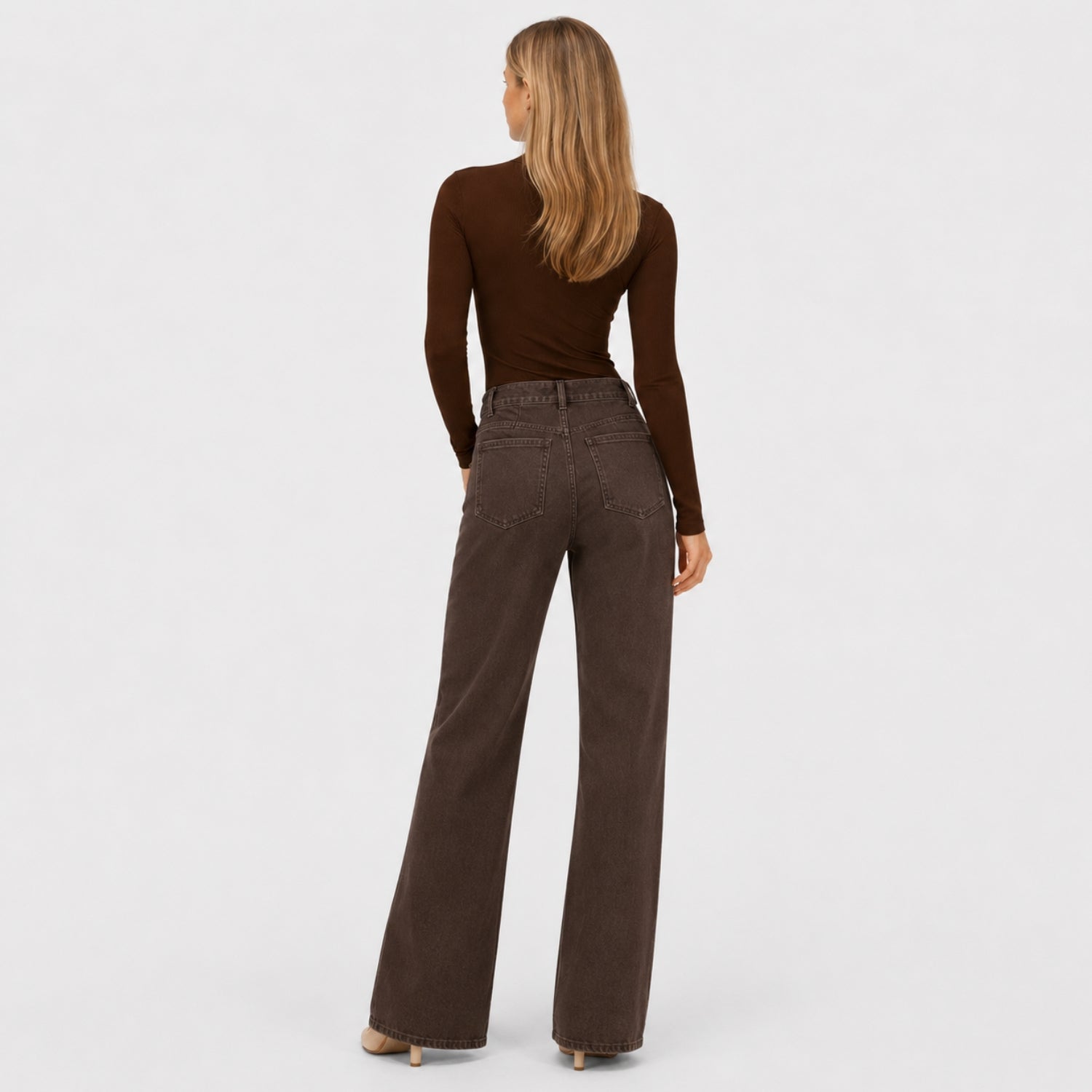 Women's High Rise Jeans Wide Leg Fit