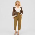 Women's Aviator Jacket Lapel Colla Regular Fit