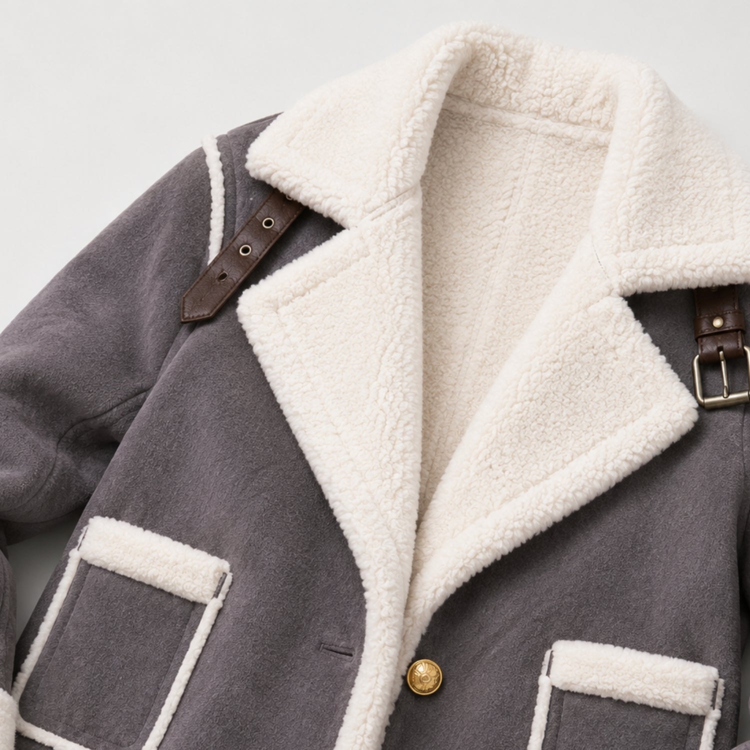 Women's Aviator Jacket Lapel Colla Regular Fit