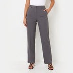 Women's High Waist Trousers Front Seam Tailored Fit