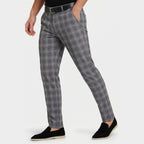 Men's Check Trousers Tailored Slim Fit