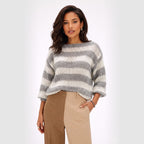 Women's Knit Jumper Striped Oversized Fit