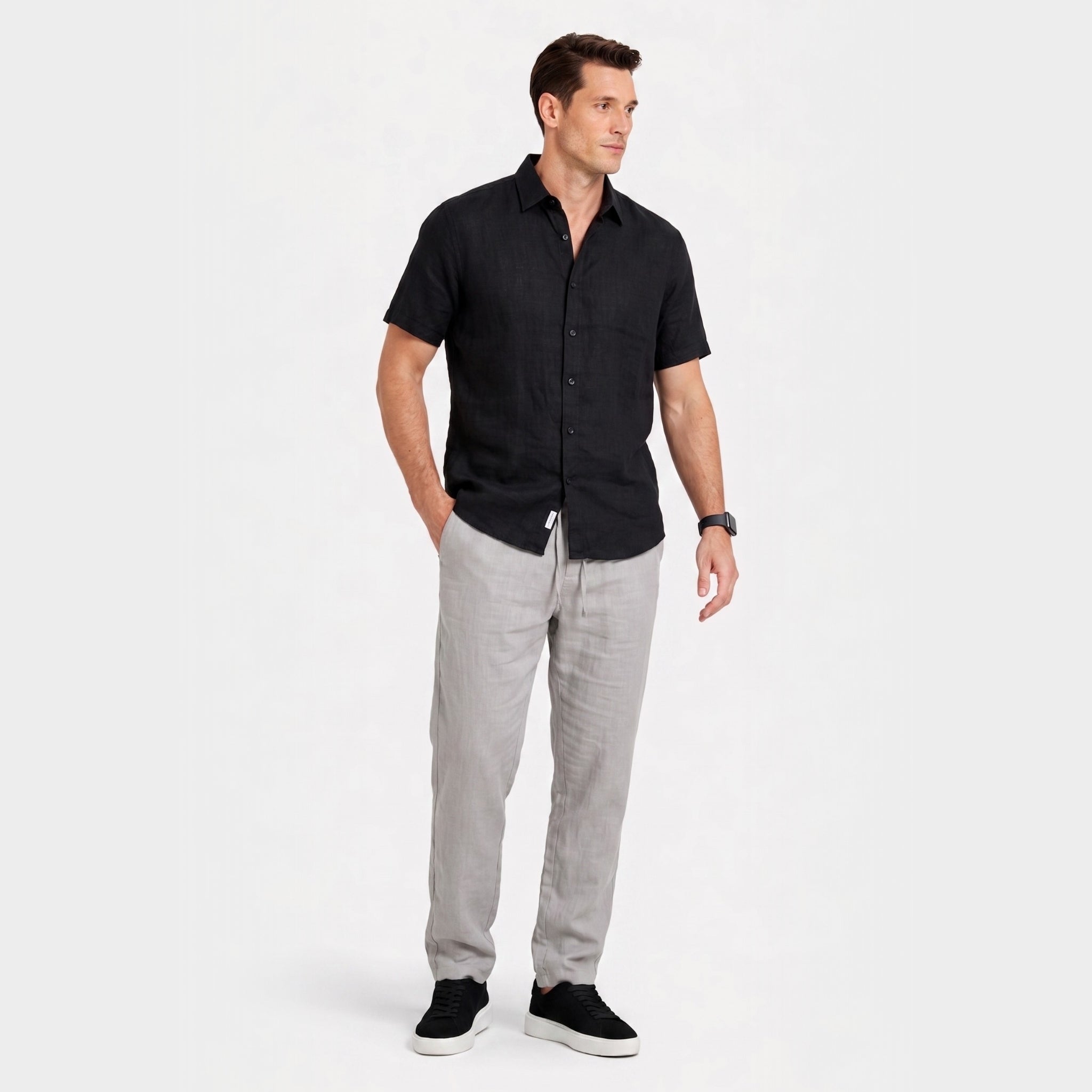 Monterelle | Men’s Linen Trousers Breathable Summer Loose Fit Comfort