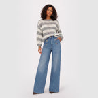 Women's Knit Jumper Striped Oversized Fit