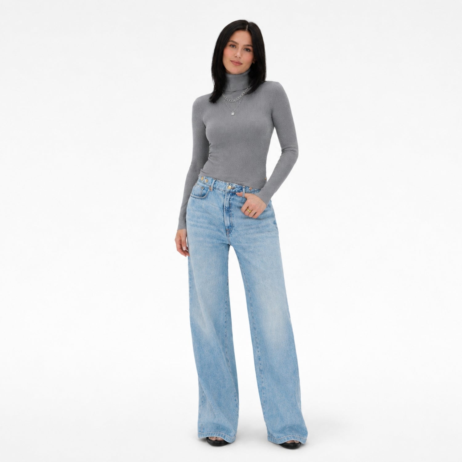 Women's Ribbed Skivvy Jumper Long Sleeve