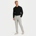 Men's Side Adjuster Trousers Waistband Pleated Tapered Fit