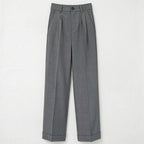 Women's High-Waist Trousers Single-Pleat Tailored Fit
