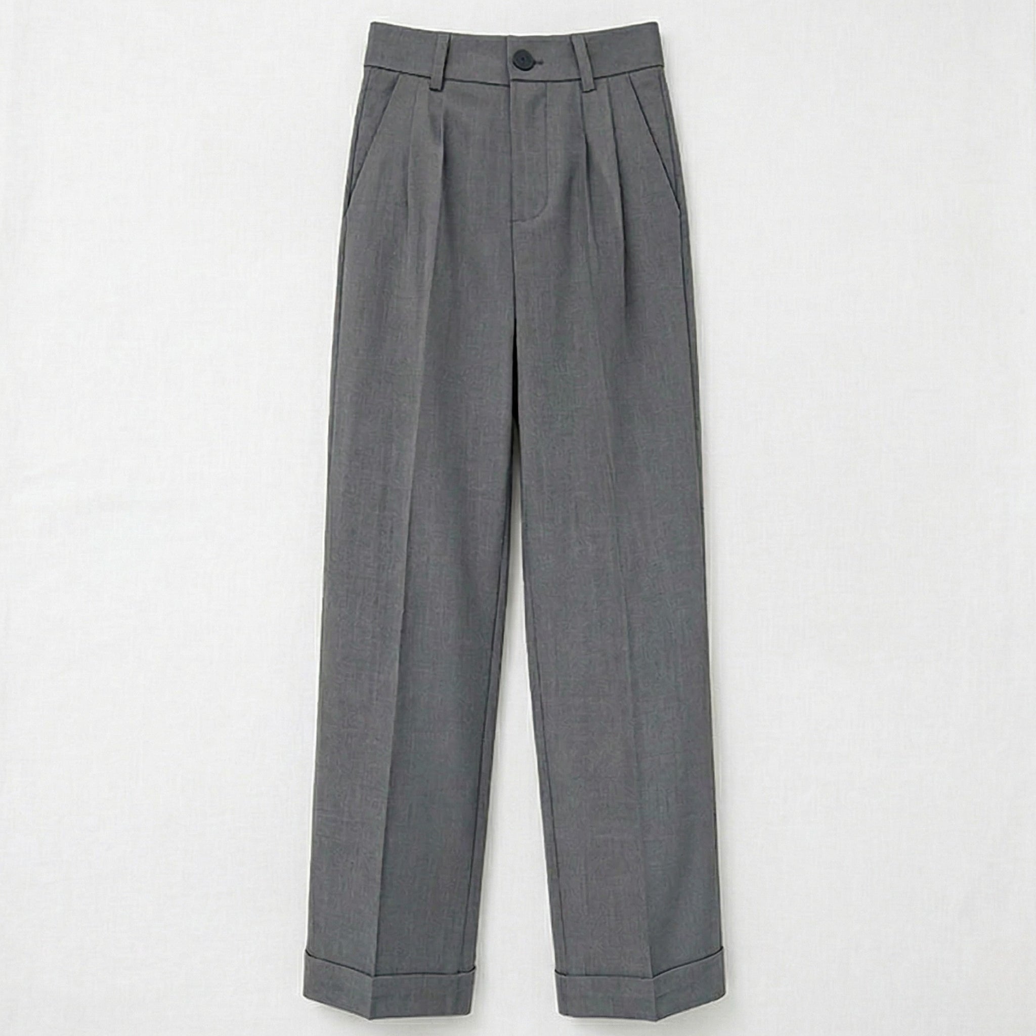 Women's High-Waist Trousers Single-Pleat Tailored Fit