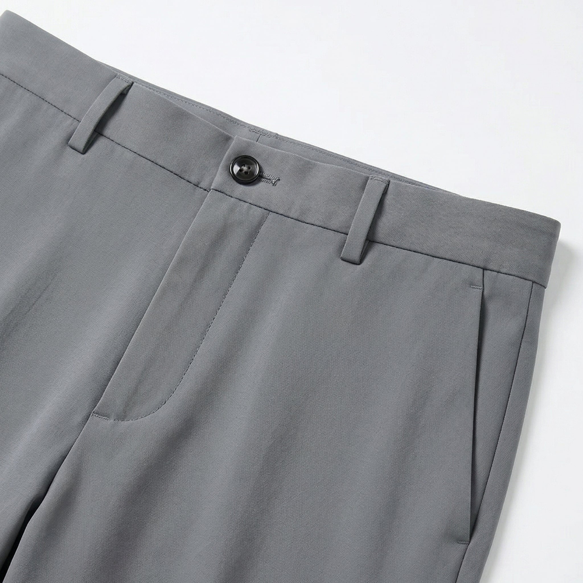 Men's Chino Trousers Flat-Front Stretch Slim Fit
