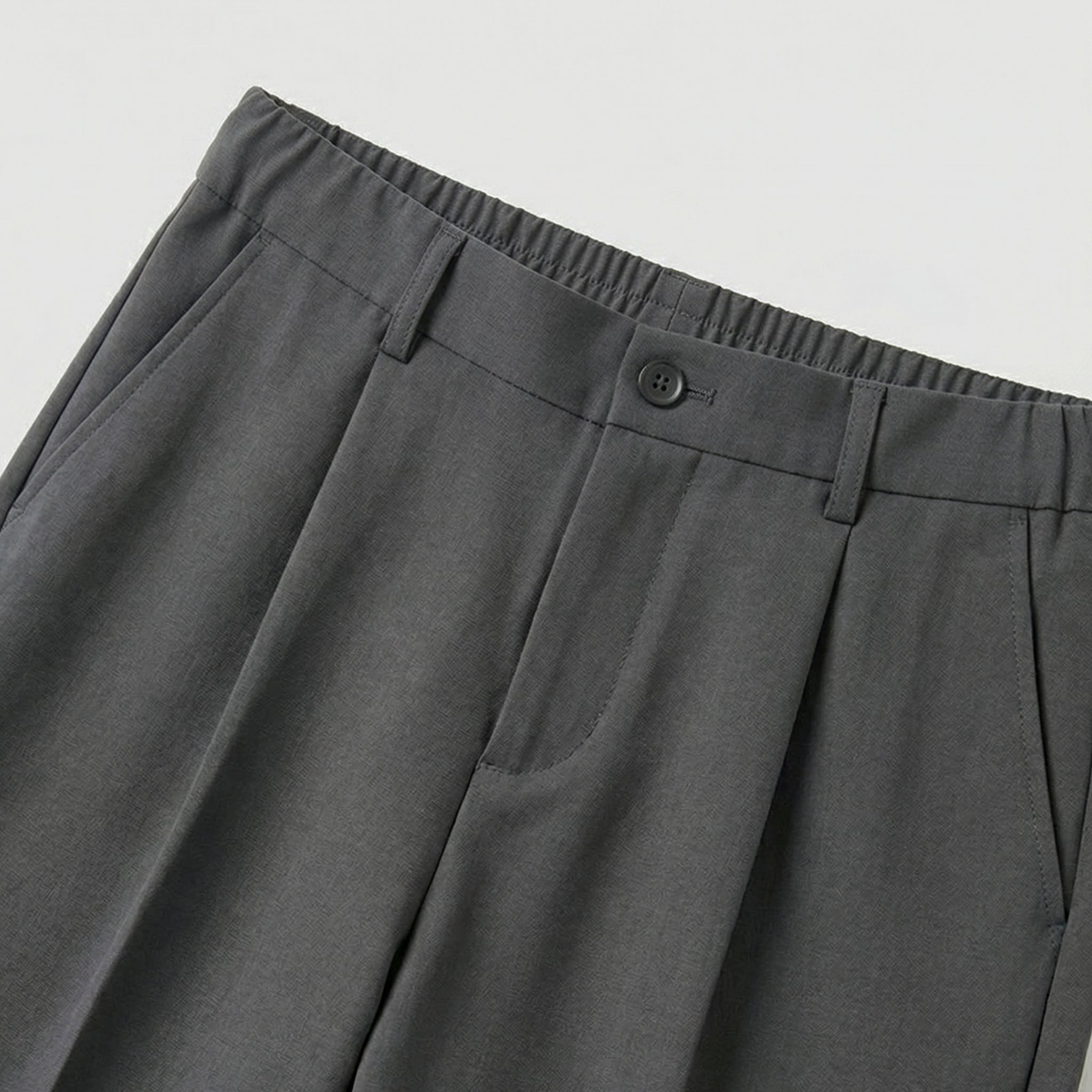 Men's Pleated Trousers Wide-Leg Tailored Relaxed Fit