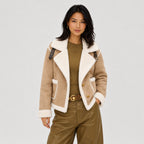 Women's Aviator Jacket Lapel Colla Regular Fit