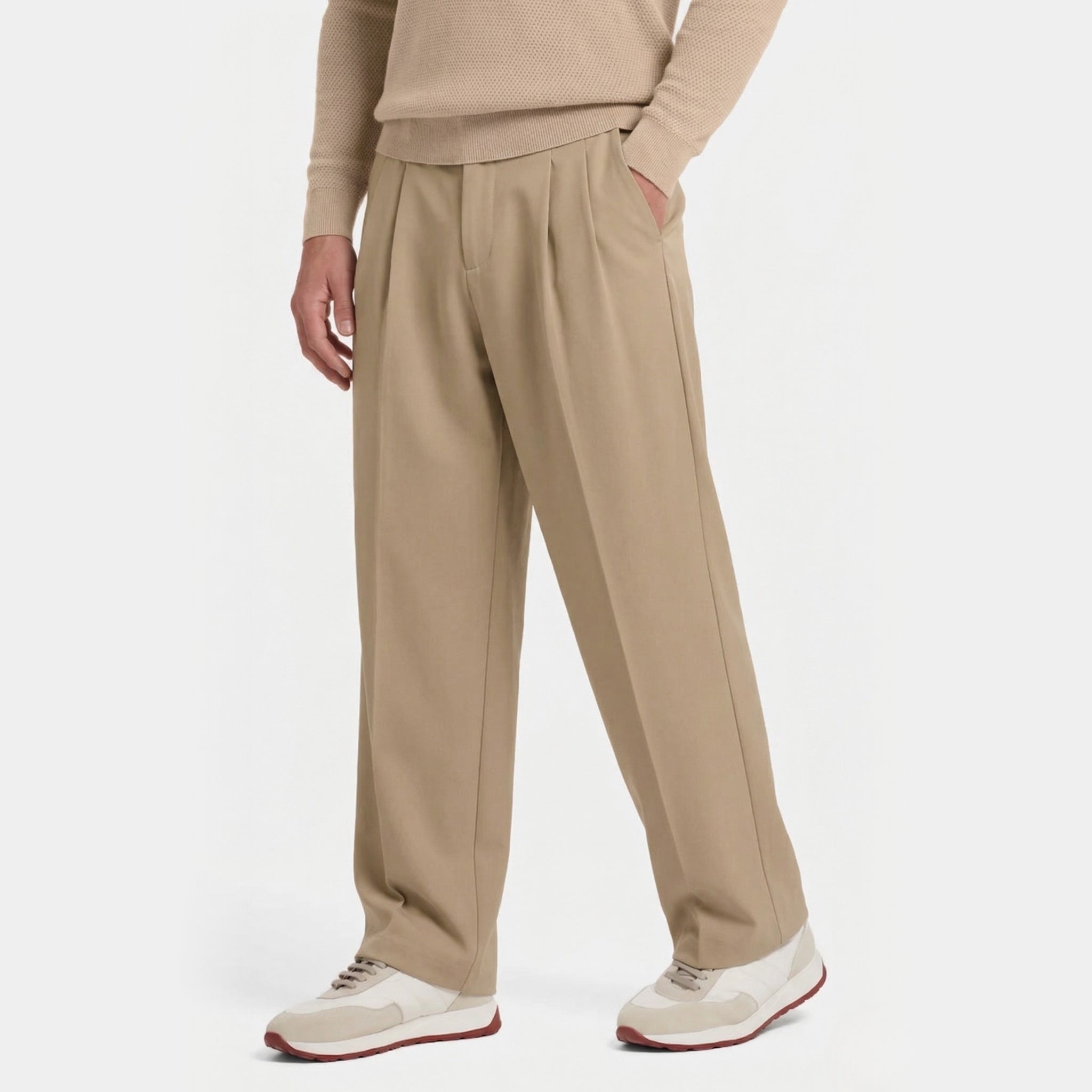 Men's Tailored Trousers Double-Pleat Relaxed Fit