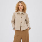 Women's Jacket Shirt Collar Button-Through Regular Fit