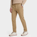 Men's Chino Trousers Flat-Front Stretch Slim Fit