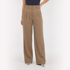 Women's High-Waist Trousers Tailored Wide-Leg Fit