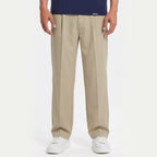 Men's Pleated Trousers Wide-Leg Tailored Relaxed Fit
