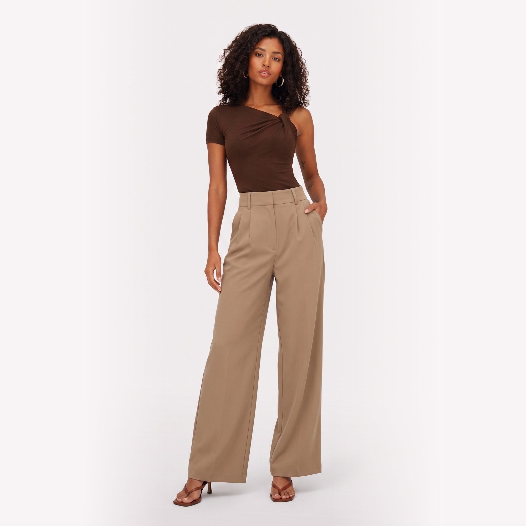 Women's High-Waist Trousers Tailored Wide-Leg Fit