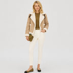 Women's Aviator Jacket Lapel Colla Regular Fit