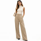 Women's High-Waist Trousers Tailored Wide-Leg Fit