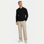 Men's Pleated Trousers Wide-Leg Tailored Relaxed Fit