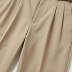 Men's Chino Trousers  Single-Pleat Straight Fit