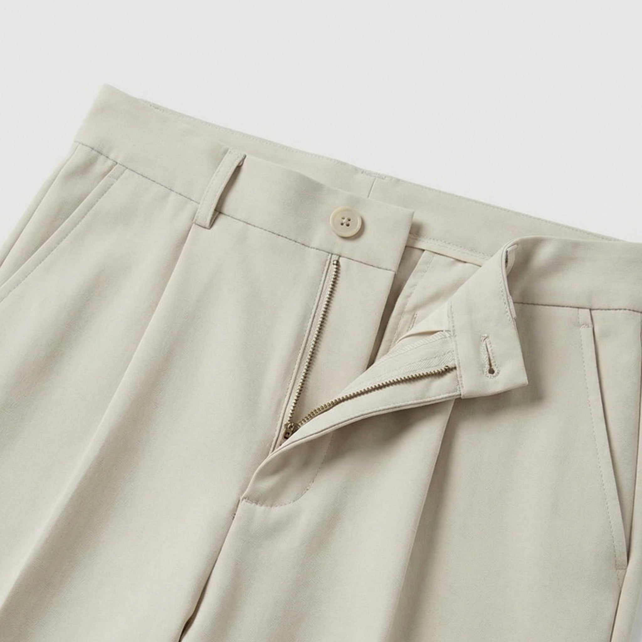 Men's Pleated Trousers Wide-Leg Tailored Relaxed Fit