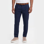 Men's Chino Trousers  Single-Pleat Straight Fit