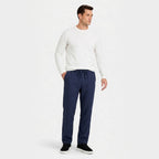 Men's Linen Trousers Drawstring Straight Fit