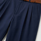 Men's Chino Trousers  Single-Pleat Straight Fit