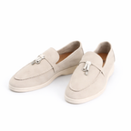 Women’s Classic Leather Loafers Comfortable Slip-On Flat Shoes