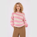 Women's Knit Jumper Striped Oversized Fit