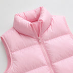 Women's Cropped Puffer Vest Zip-Up Regular Fit