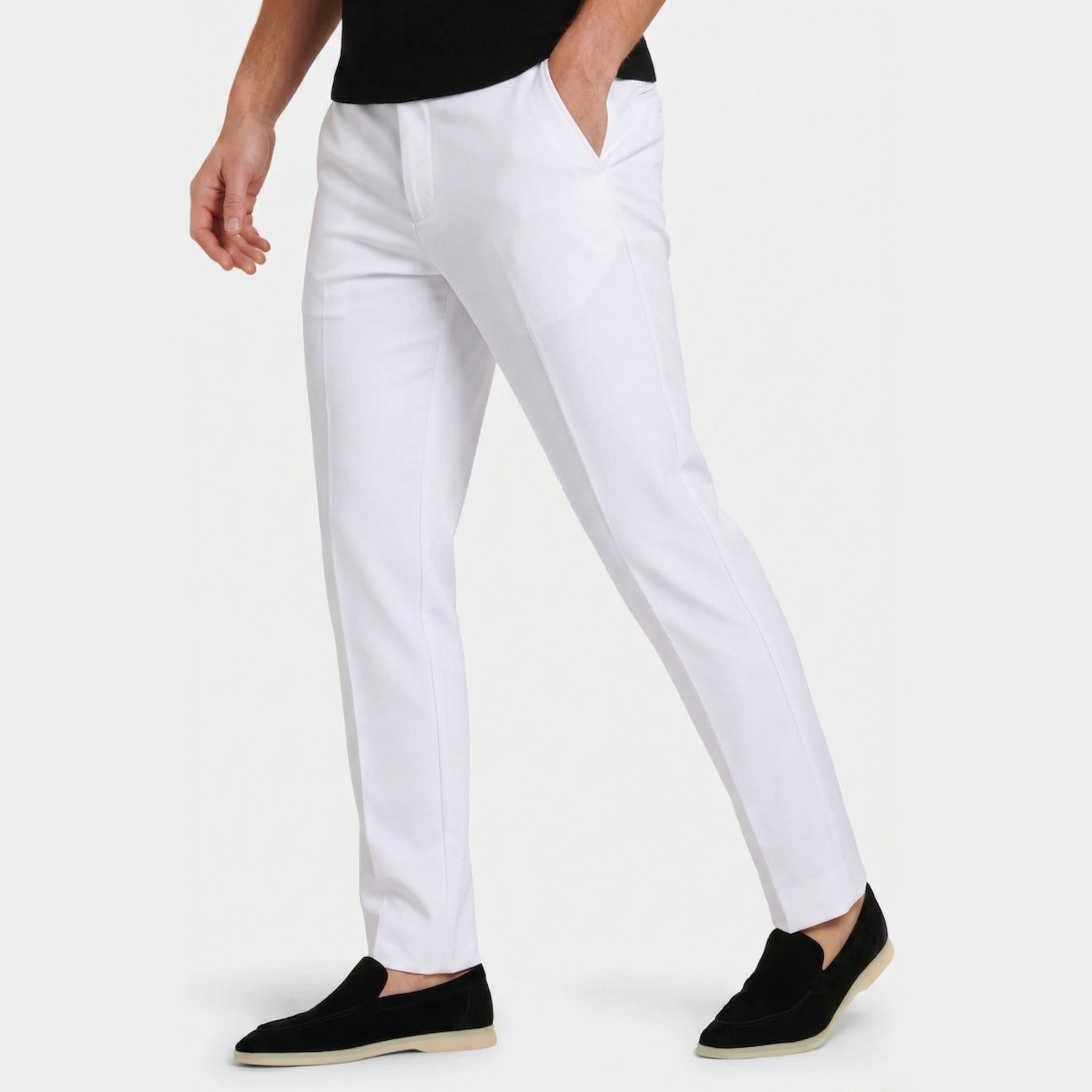Men's Single-Pleat Trousers Tapered Fit