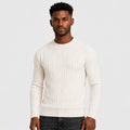 Men's Jumper Crew Neck Cable Knit Regular Fit