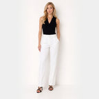 Women's High Waist Trousers Front Seam Tailored Fit