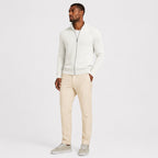 Men's Cardigan Full-Zip Funnel Neck Ribbed Regular Fit